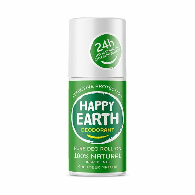 Happy Earth Pure deodorant roll-on cucumber matcha 75ml