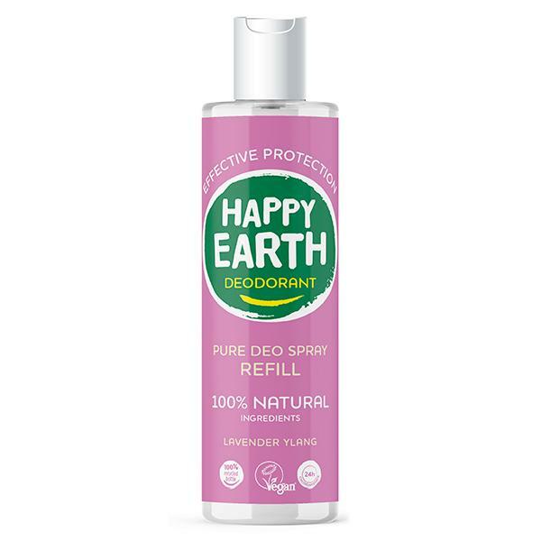 Happy Earth Pure deodorant spray lavender ylang refill 300ml