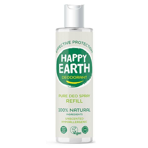 Happy Earth Pure deodorant spray unscented refill 300ml