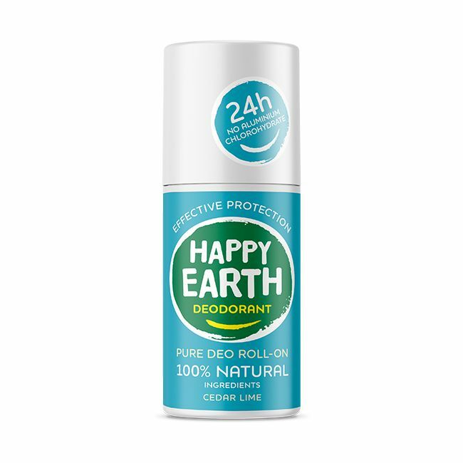 Happy Earth Pure deodorant roll-on cedar lime 75ml