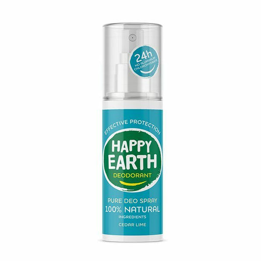 Happy Earth Pure deodorant spray cedar lime 100ml