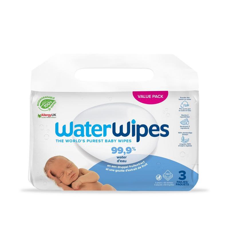 Waterwipes Babydoekjes 3-pak 180st