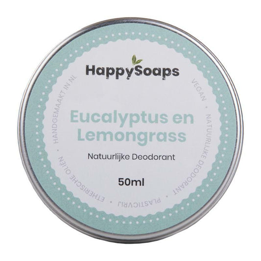 Happysoaps Deo natural eucalyptus en lemongrass 50g