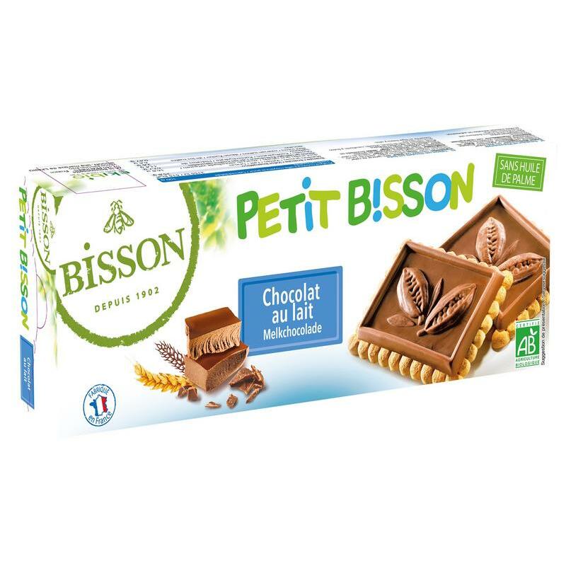 Bisson Petit bisson theebiscuit melkchocolade bio 150g