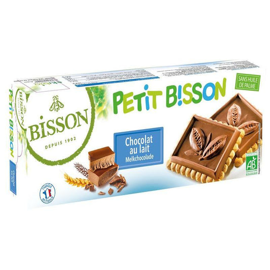 Bisson Petit bisson theebiscuit melkchocolade bio 150g