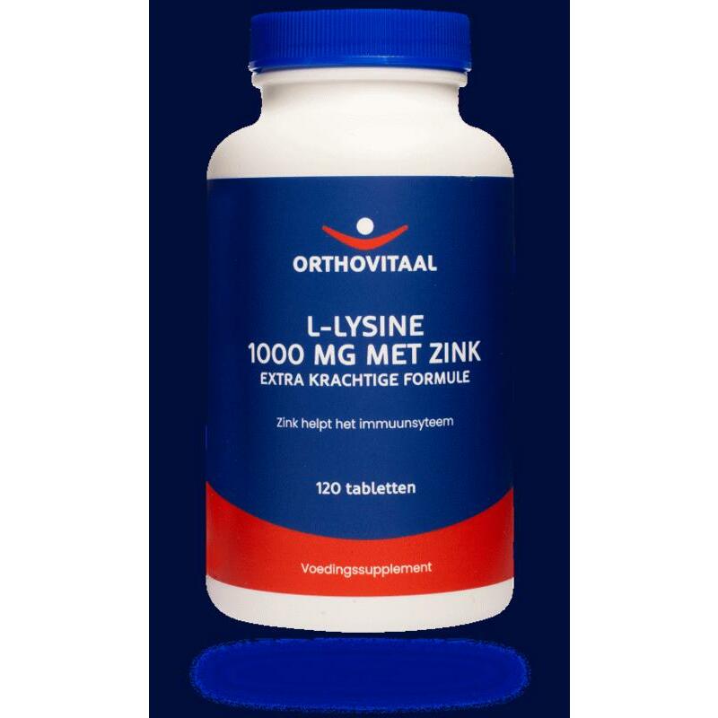 Orthovitaal L-Lysine 1000mg met zink 120tb