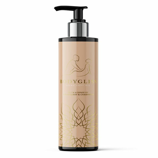 Bodygliss Silky soft massageolie champagne strawberry 150ml