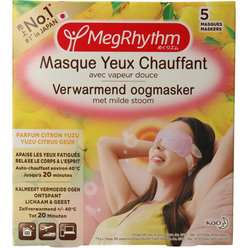 Megrhythm Warm oogmasker citrus/yuzu 5st