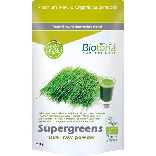 Biotona Supergreens raw powder bio 200g