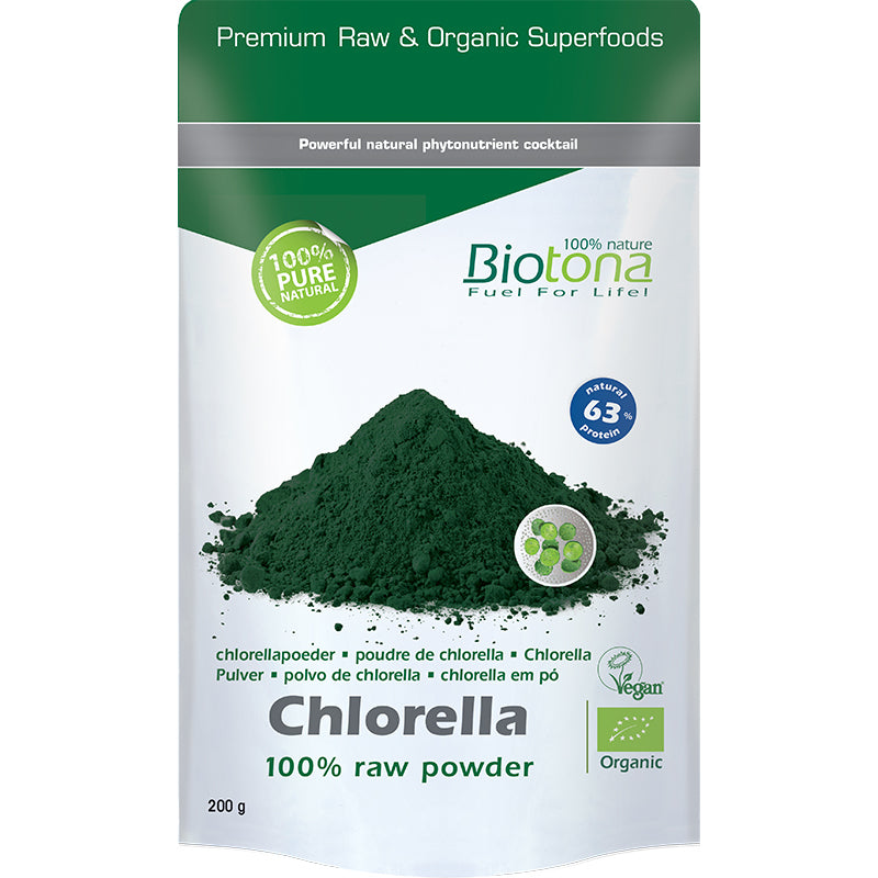 Biotona Chlorella & spirulina raw powder bio 200g