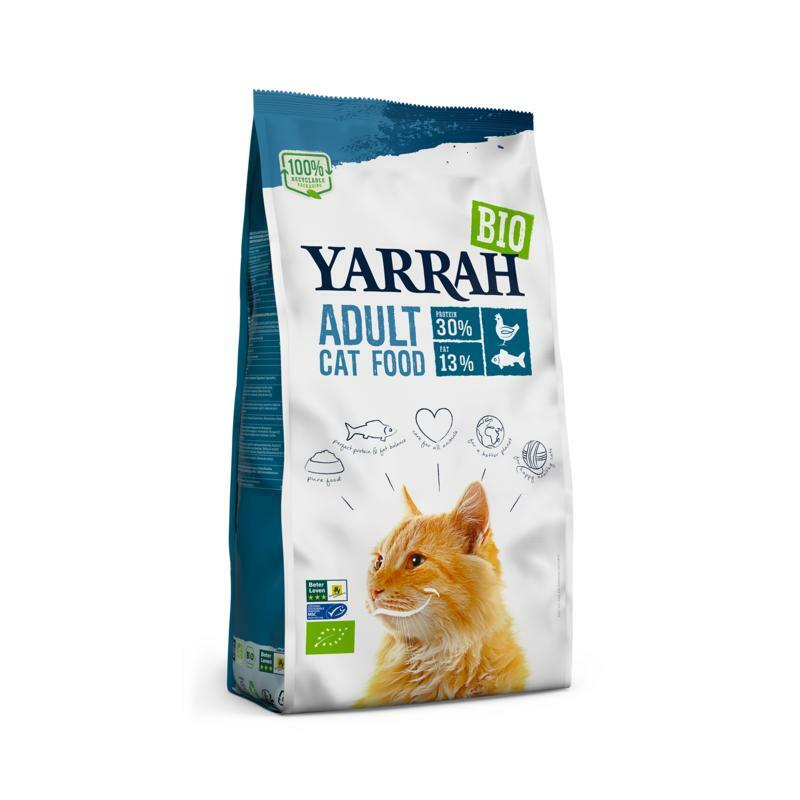 Yarrah Adult kattenvoer met vis bio MSC 800g