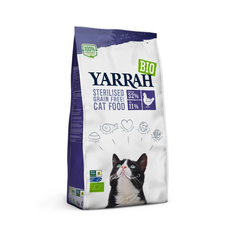 Yarrah Grain-free kattenvoer gesteriliseerde kat bio MSC 2kg
