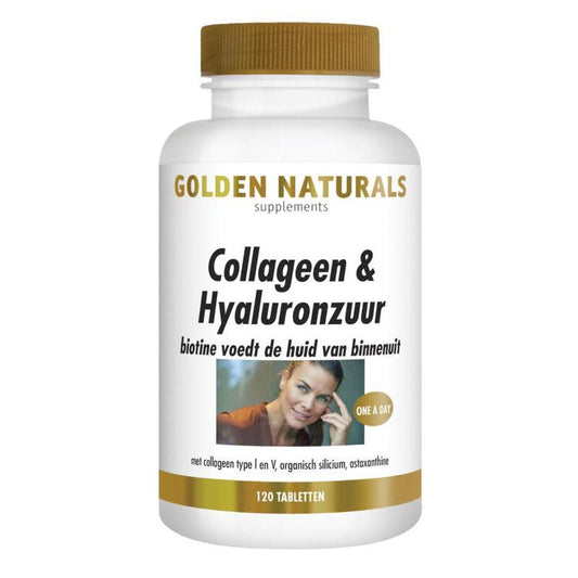 Golden Naturals Collageen & hyaluronzuur 120tb