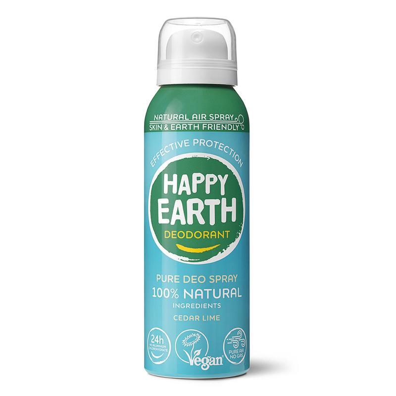 Happy Earth deo nat air spr cedar lime 100ml