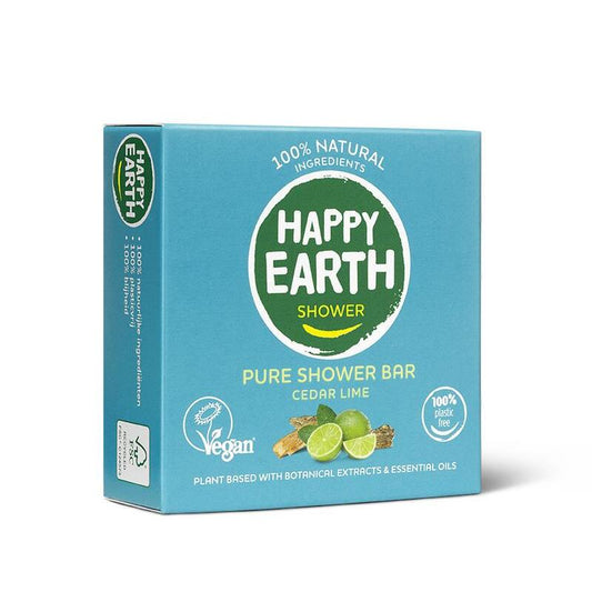 Happy Earth showerbar cedar lime 90g