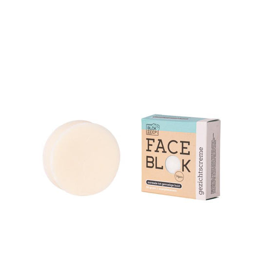 Blokzeep gezichtscreme bar nor/gev huid 55g