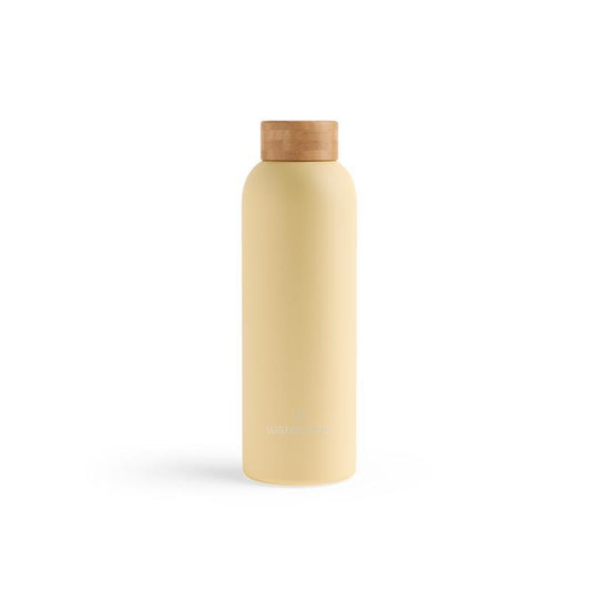Waterdrop Roestvrijstalen drinkfles pastel yellow matt 600ml 600ml
