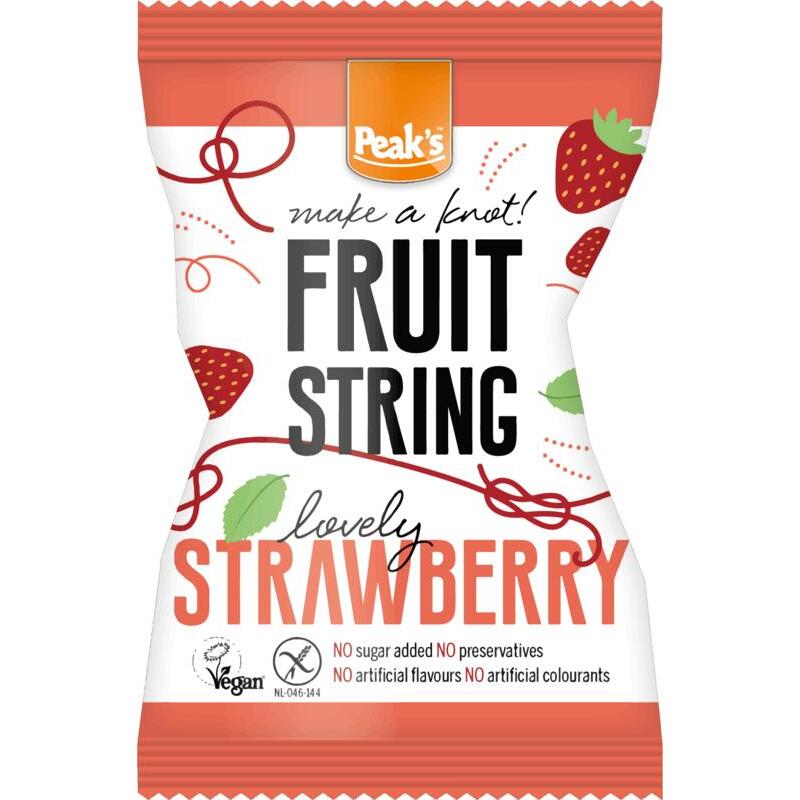 Peak`s fruitsnoep string aardb gl vr 14g