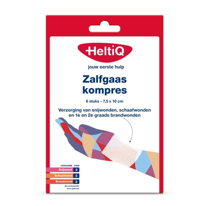 Heltiq zalfgaas 7.5x10cm Heltiq 6st