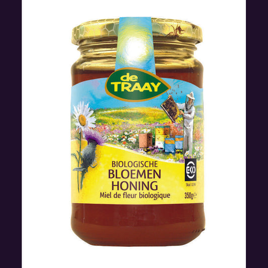 Traay bloemen honing vloeibaar bio 350g
