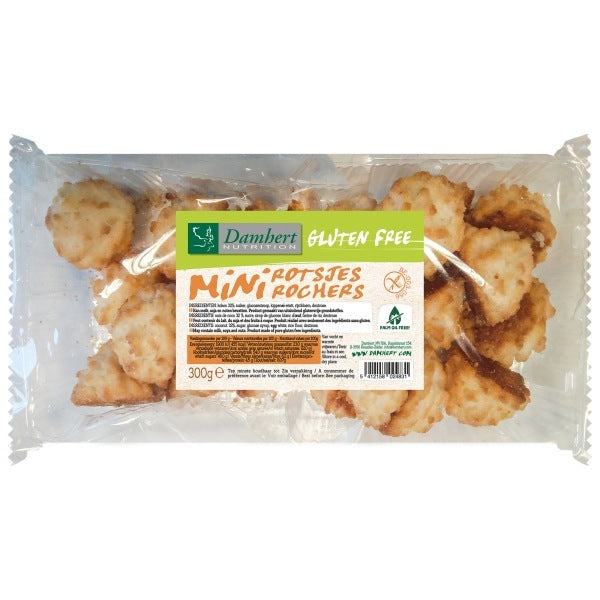 Damhert Mini kokosrotsen glutenvrij 300g