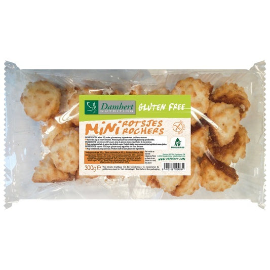 Damhert Mini kokosrotsen glutenvrij 300g