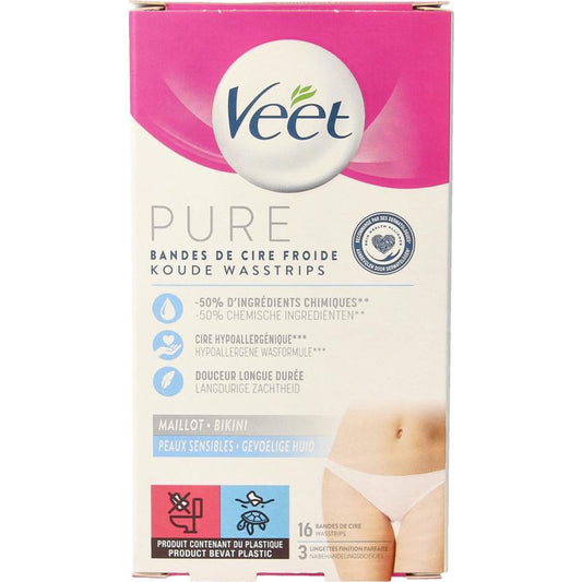 Veet Mimima koude wasstrips bikini hypoallergene 16st