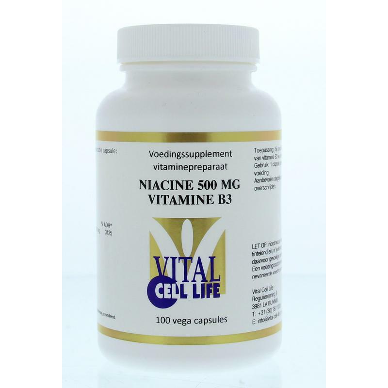 Vital Cell Life Vitamine B3 niacine 500 mg 100vc