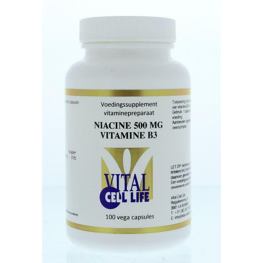 Vital Cell Life Vitamine B3 niacine 500 mg 100vc