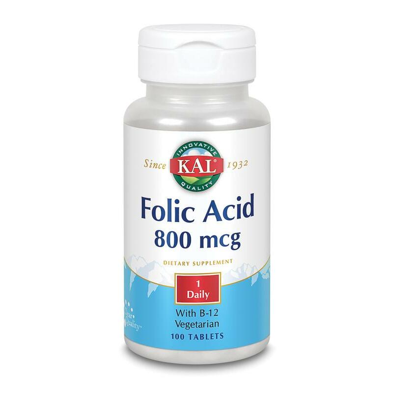 KAL Foliumzuur 800 mcg & B12 100tb