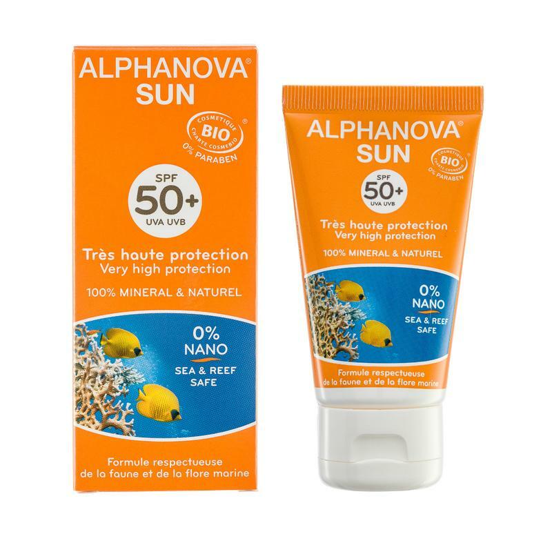 Alphanova Sun Sun gezichtscreme vegan SPF50 50g