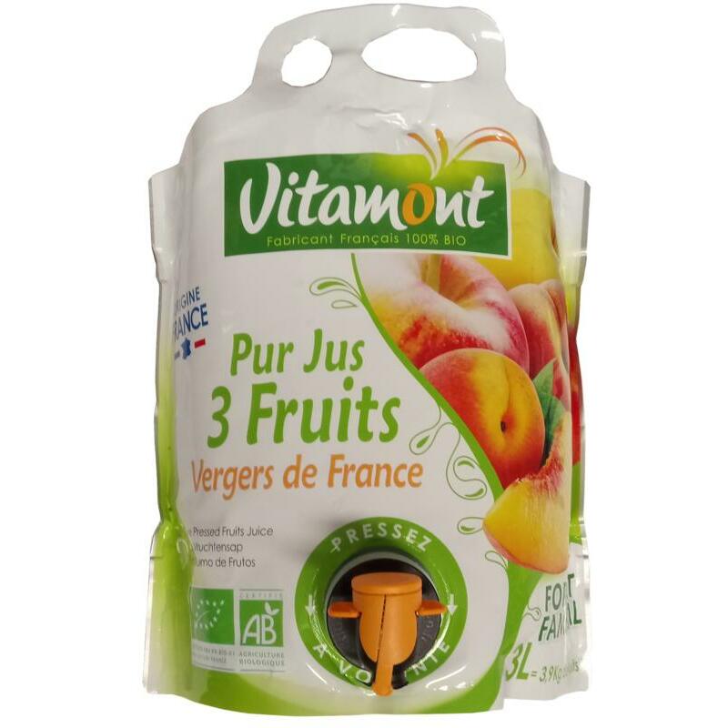 Vitamont Puur 3 vruchtensap bio 3000ml