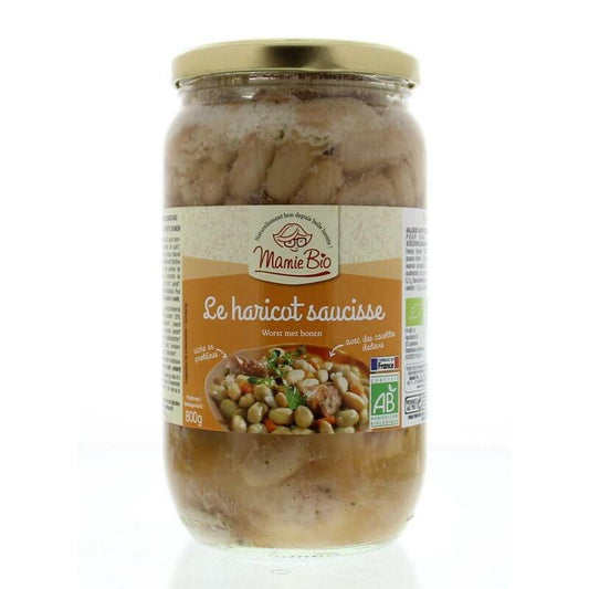 Mamie Bio Bonen met worst bio 800g