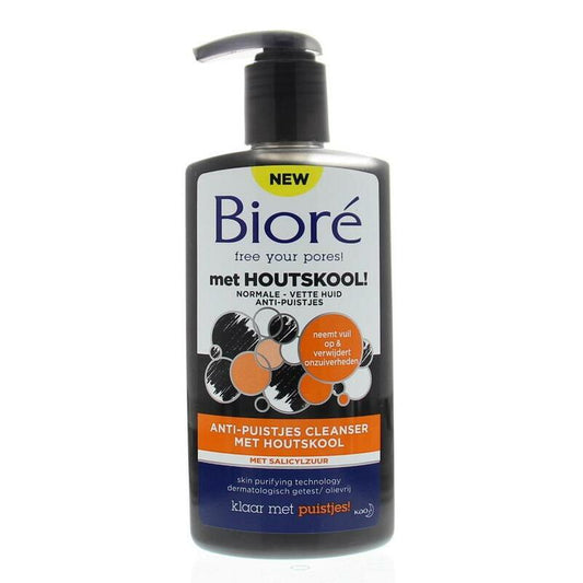 Biore Anti puistjes cleanser houtskool 200ml