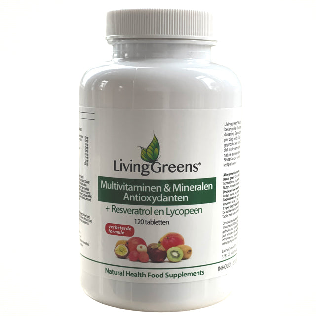 Livinggreens Multi vitaminen & mineralen antioxidant 120tb