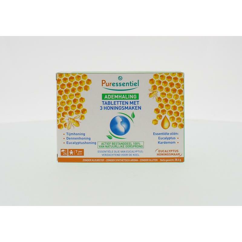 Puressentiel Ademhaling pastilles 3 honingsmaken 24st