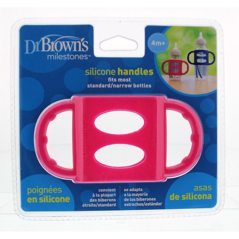 Dr Brown s Siliconen handvat voor standaard hals roze 1st