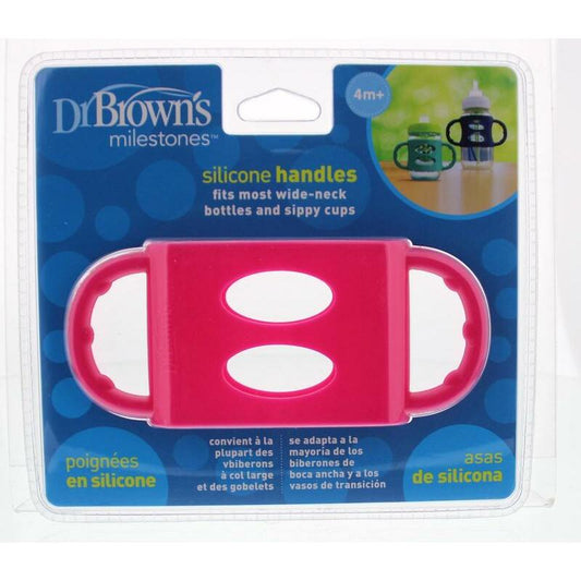 Dr Brown's Siliconen handvat voor brede hals roze 1st