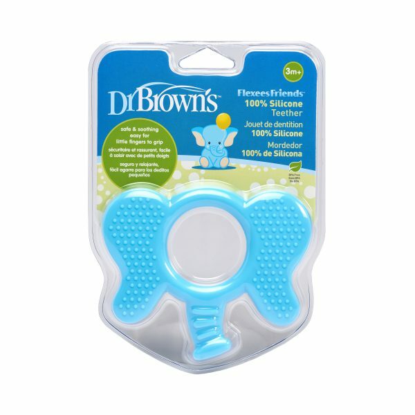 Dr Brown's Bijtring flexees olifant blauw 1st