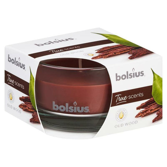 Bolsius Geurglas 80/50 true scents oud wood 1st