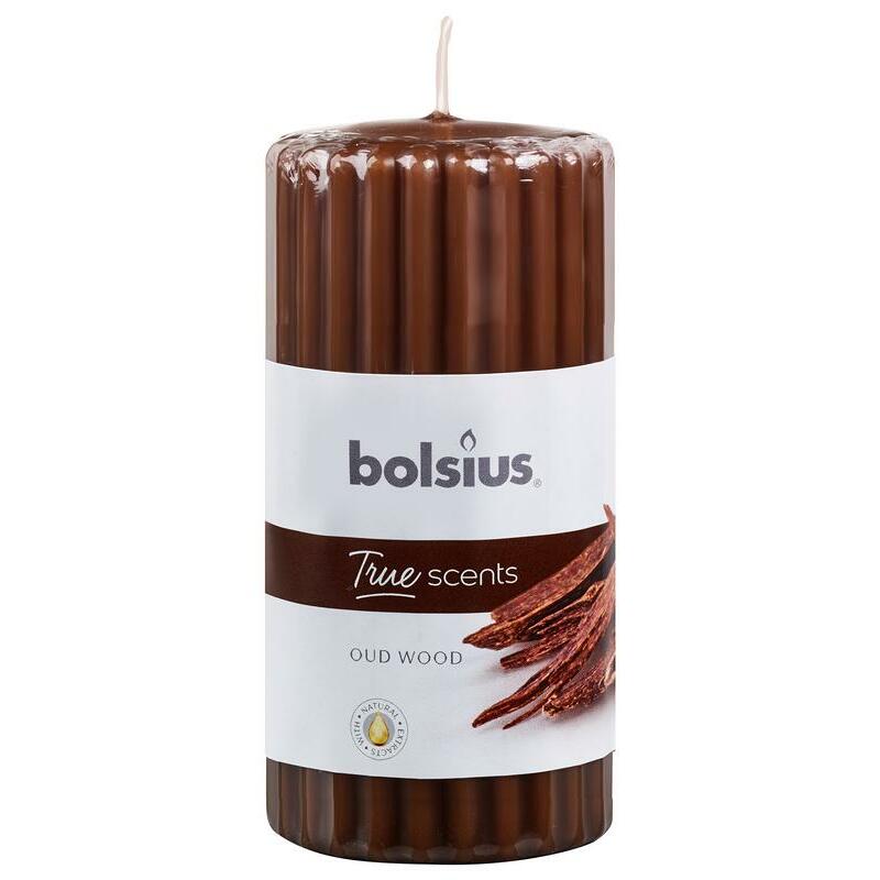 Bolsius Stompkaars geur 120/58 true scents oud wood 1st