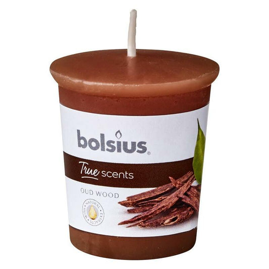 Bolsius Votive 53/45 rond true scents oud wood 1st