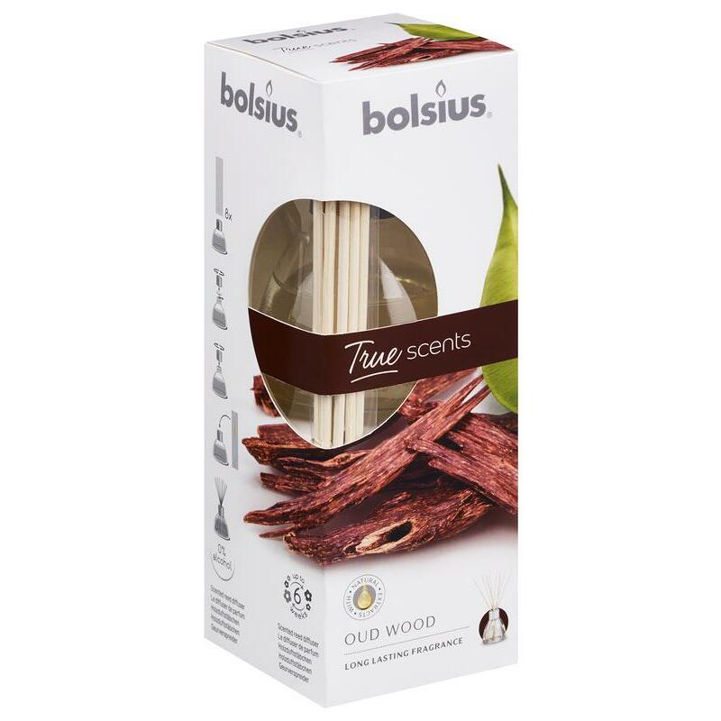 Bolsius Geurdiffuser true scents oud wood 45ml