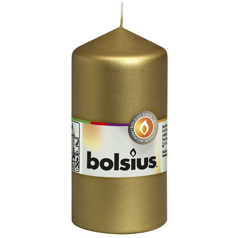 Bolsius Stompkaars 120/60 metal goud 1st