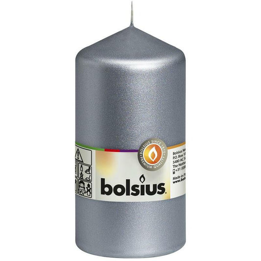 Bolsius Stompkaars 130/68 metal zilver 1st