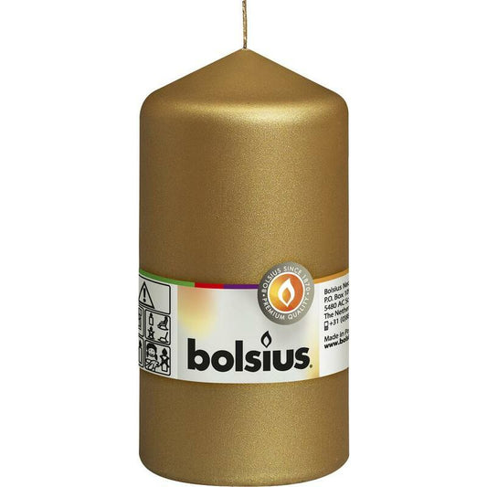 Bolsius Stompkaars 130/68 metal goud 1st