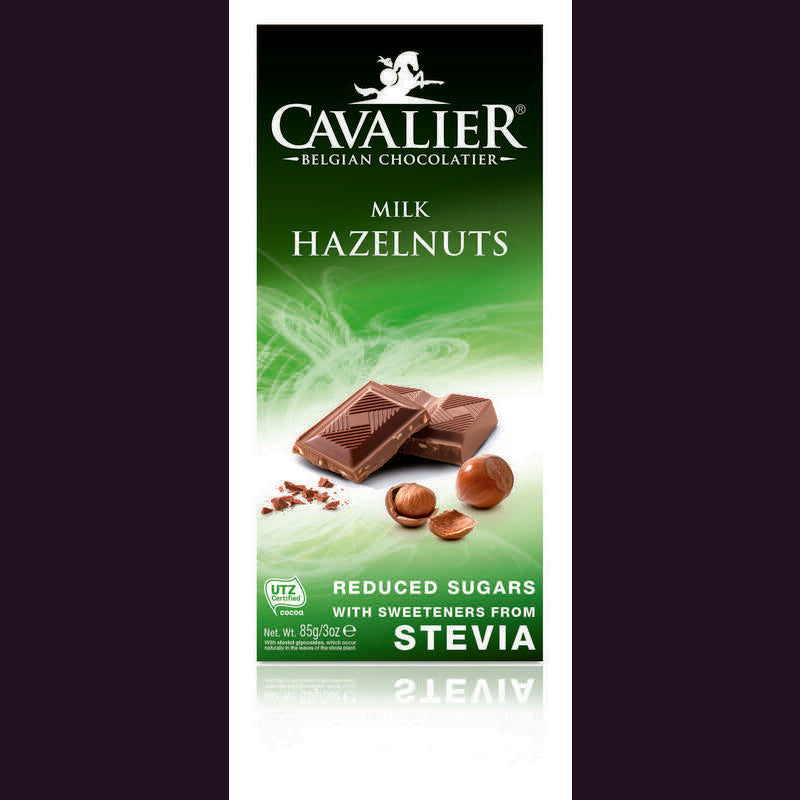 Cavalier Chocolade milk/hazelnut gezoet met stevia 85g