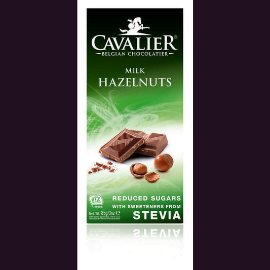 Cavalier Chocolade milk/hazelnut gezoet met stevia 85g