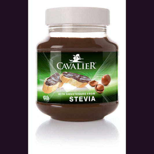 Cavalier Chocoladepasta hazelnoot gezoet met stevia 380g