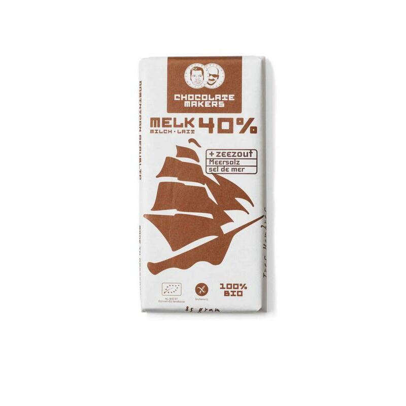 Chocolatemakers Tres hombres 40% met zeezout bio 85g